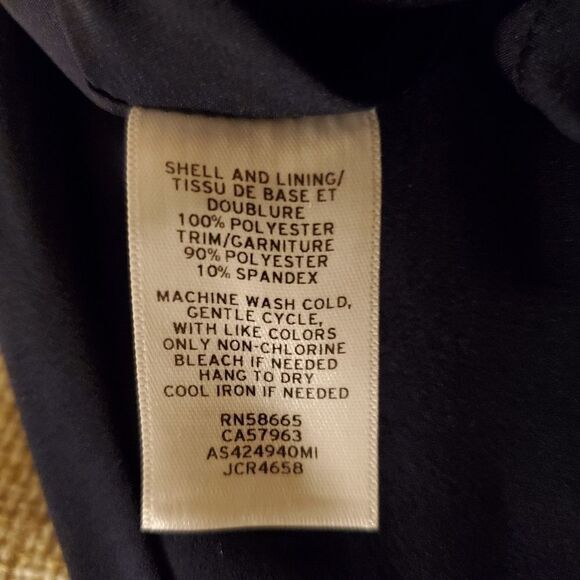 1901 Velvet Trim Halter Jumpsuit sz 8 in Navy - Picture 13 of 13